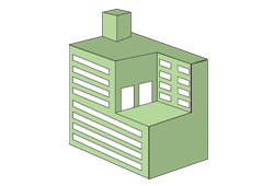 図：平面または断面の形状が不正形なマンション